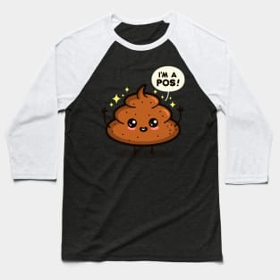 Funny Kawaii Poop Internet Slang Baseball T-Shirt